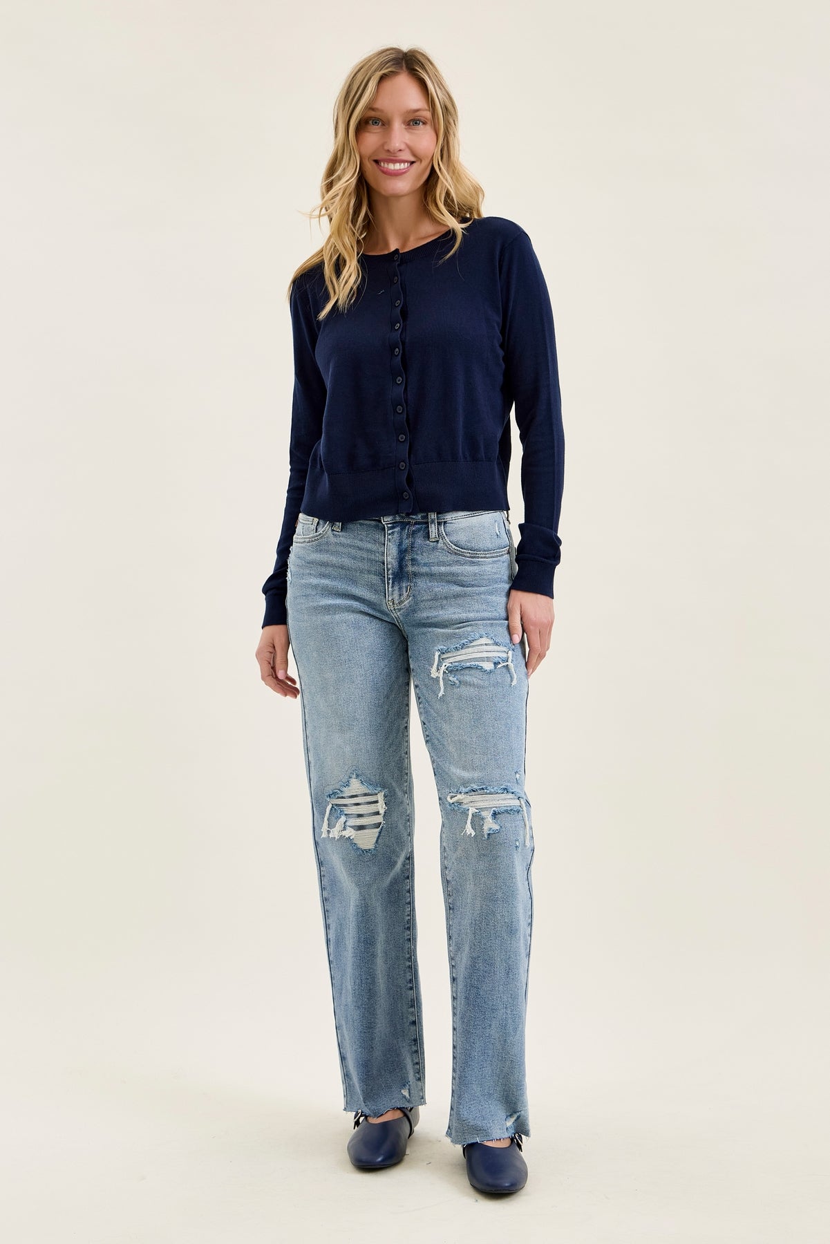 Brenda Retro 90's Destructed Straight Fit