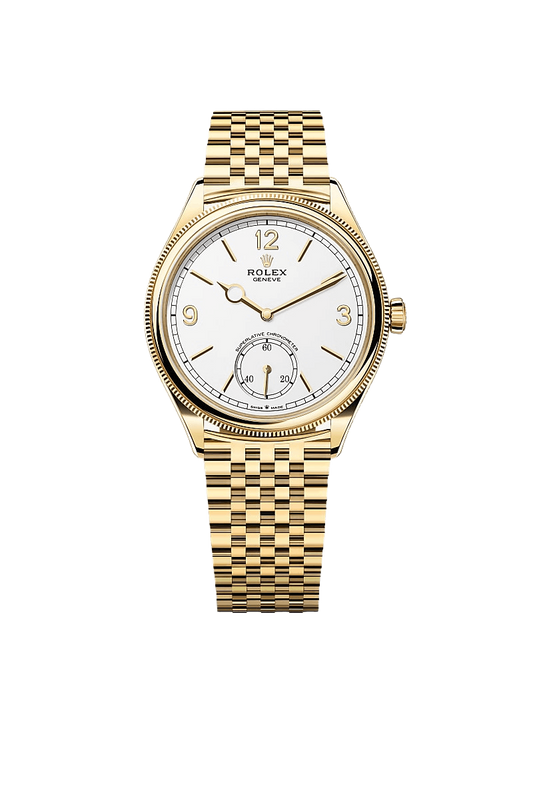 Rolex 1908 39 mm, 18 kt yellow gold, polished finish