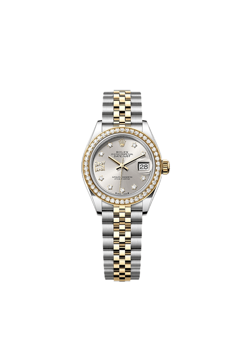 Rolex Lady-Datejust Oyster, 28 mm, Oystersteel, yellow gold and diamonds