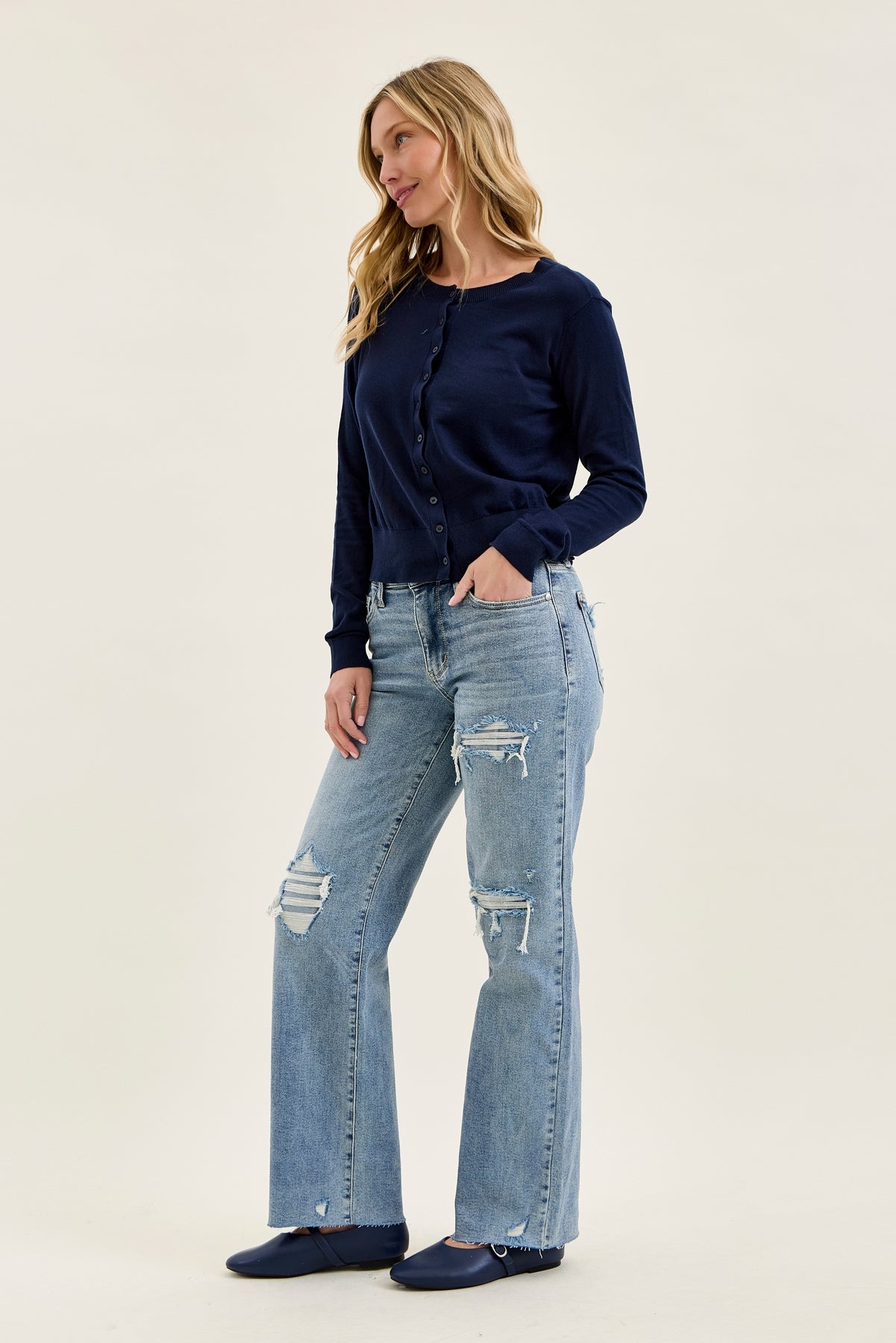 Brenda Retro 90's Destructed Straight Fit