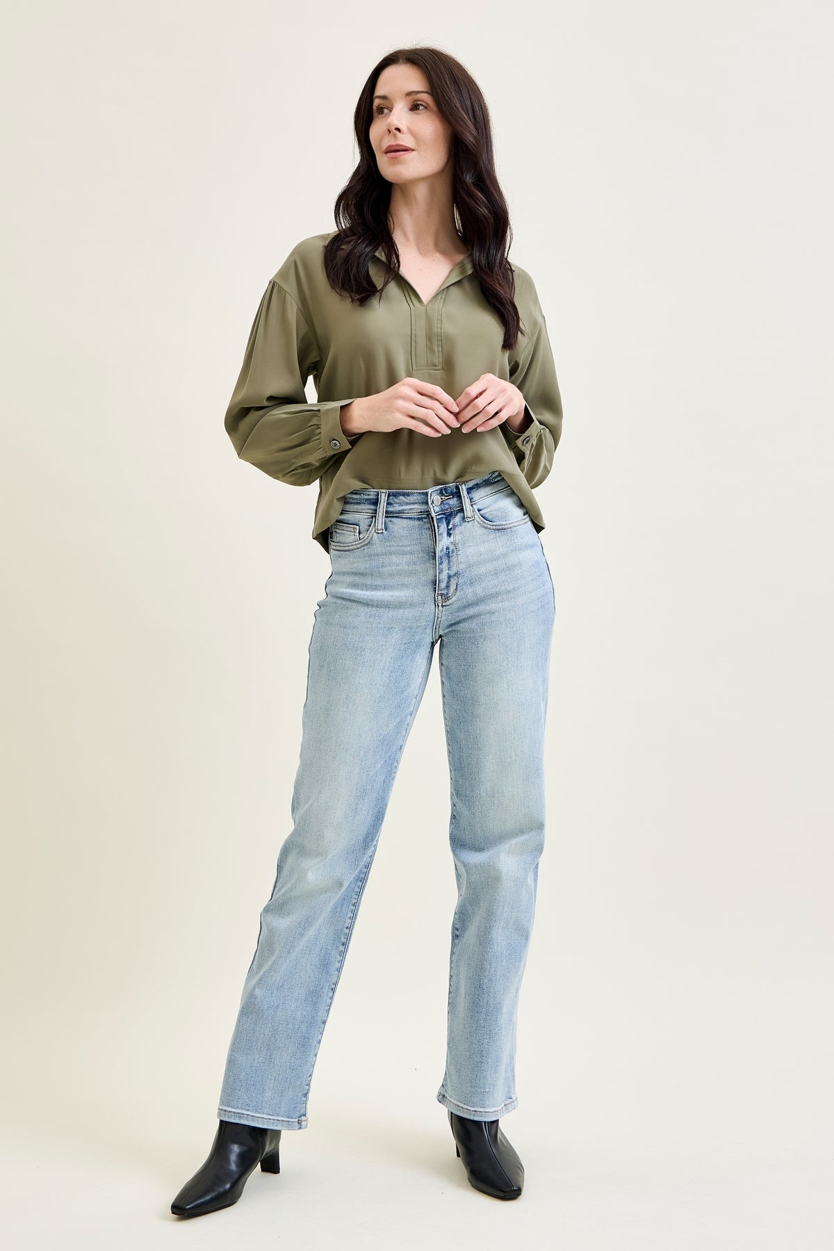 Kimberly Light Wash Straight Leg Jeans
