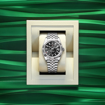 Rolex Sky-Dweller, 42mm, Oystersteel and 18k White Gold, Black, Jubilee