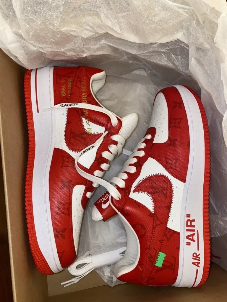 Louis Vuitton x Nike Air Force 1 Low ‘By Virgil Abloh White/Red’